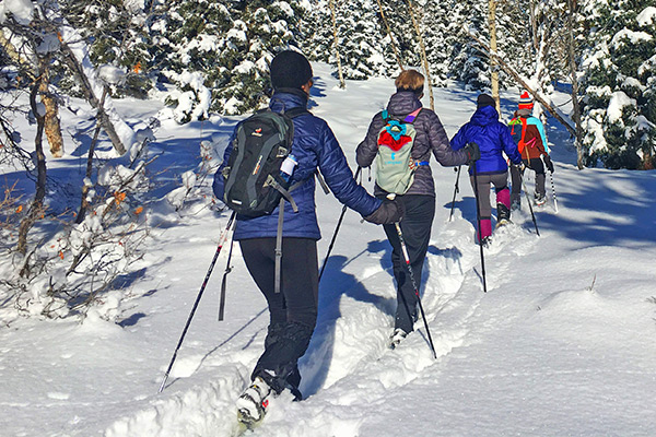 Winter snowshoeing