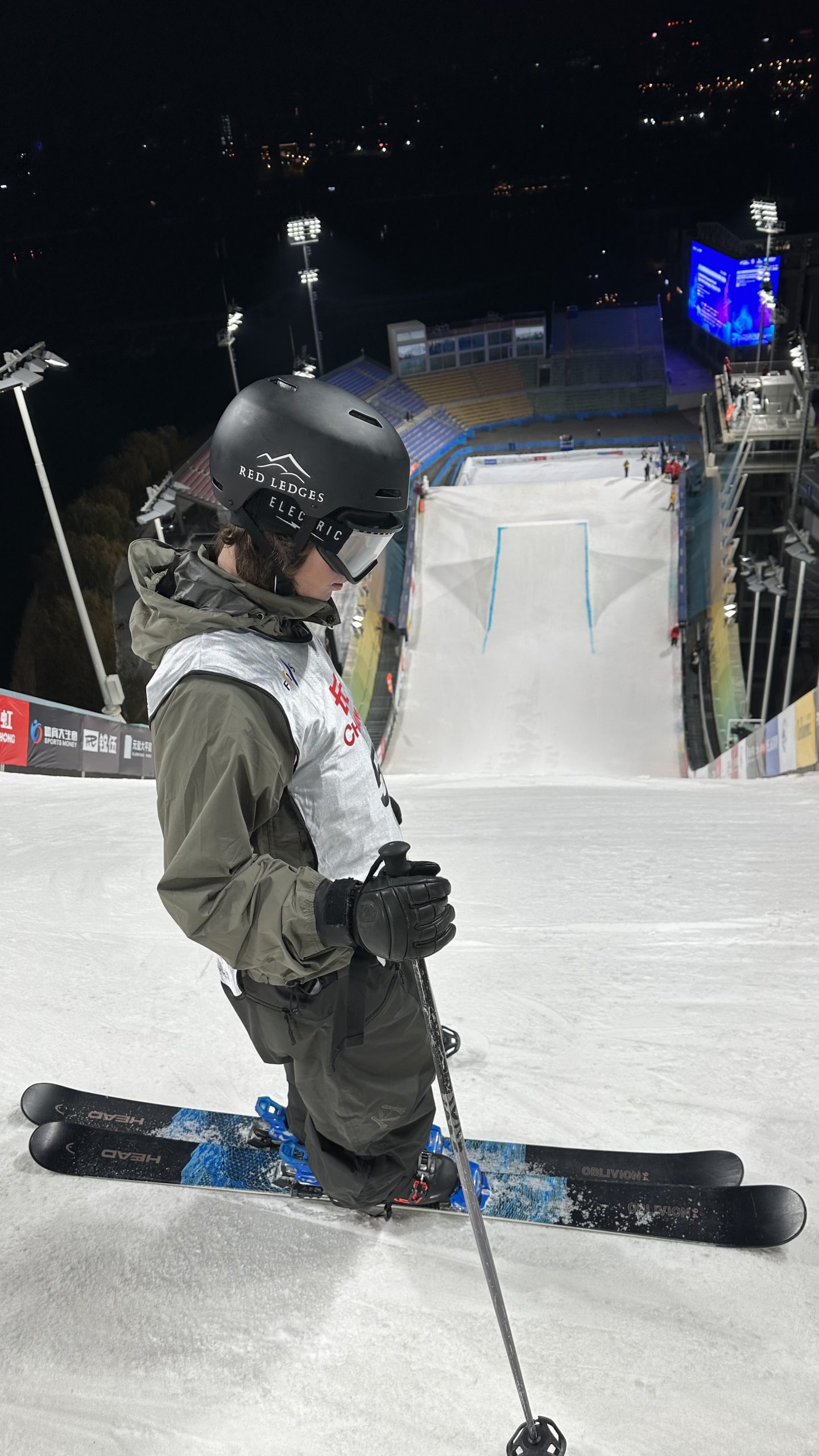 Colby Johnson at the FIS Freeski Big Air World Cup in Beijing China