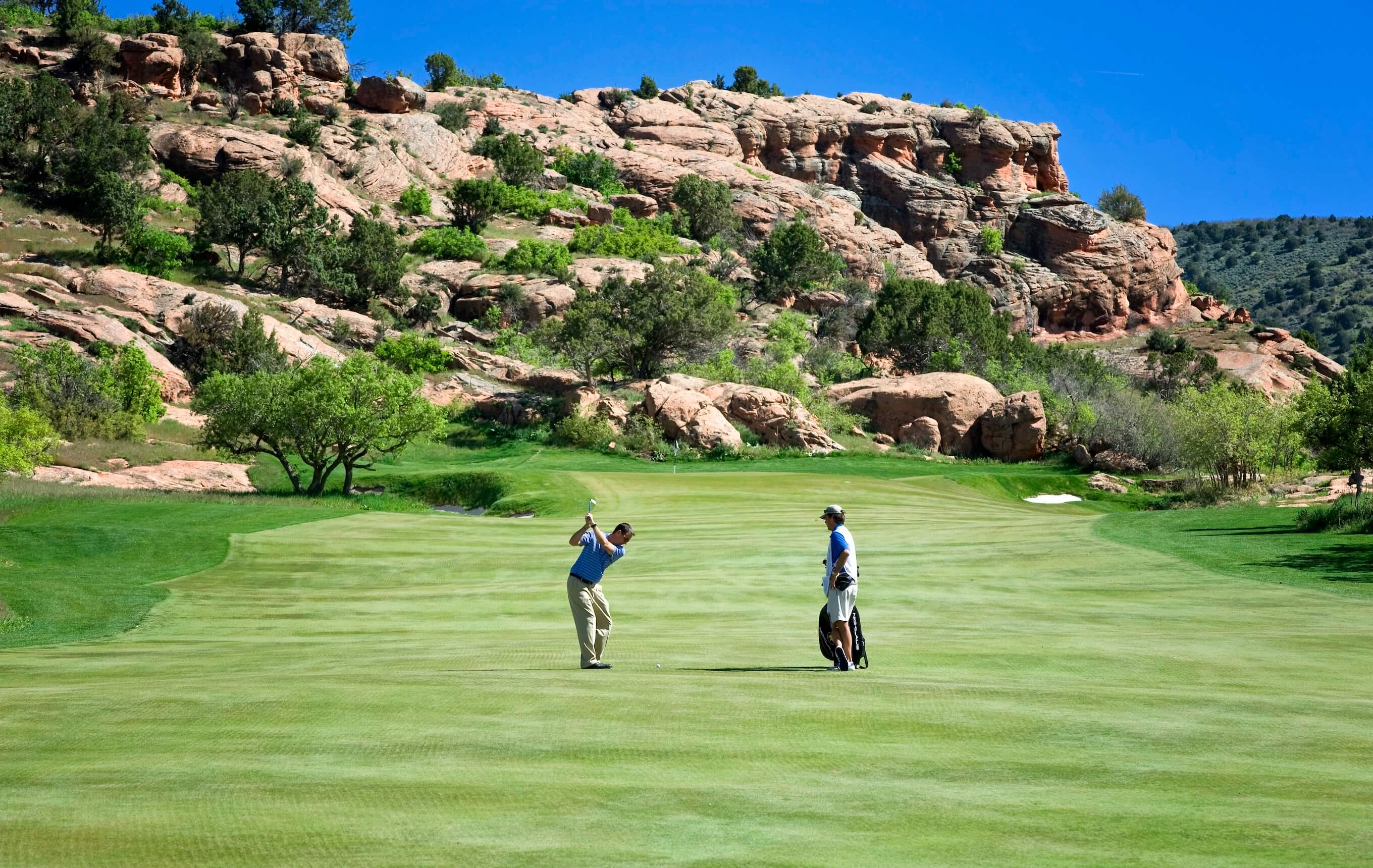 Golf School players playing