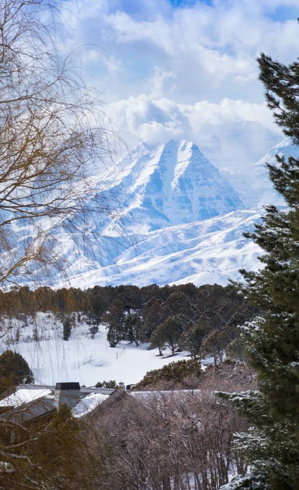 Scenic winter red ledges