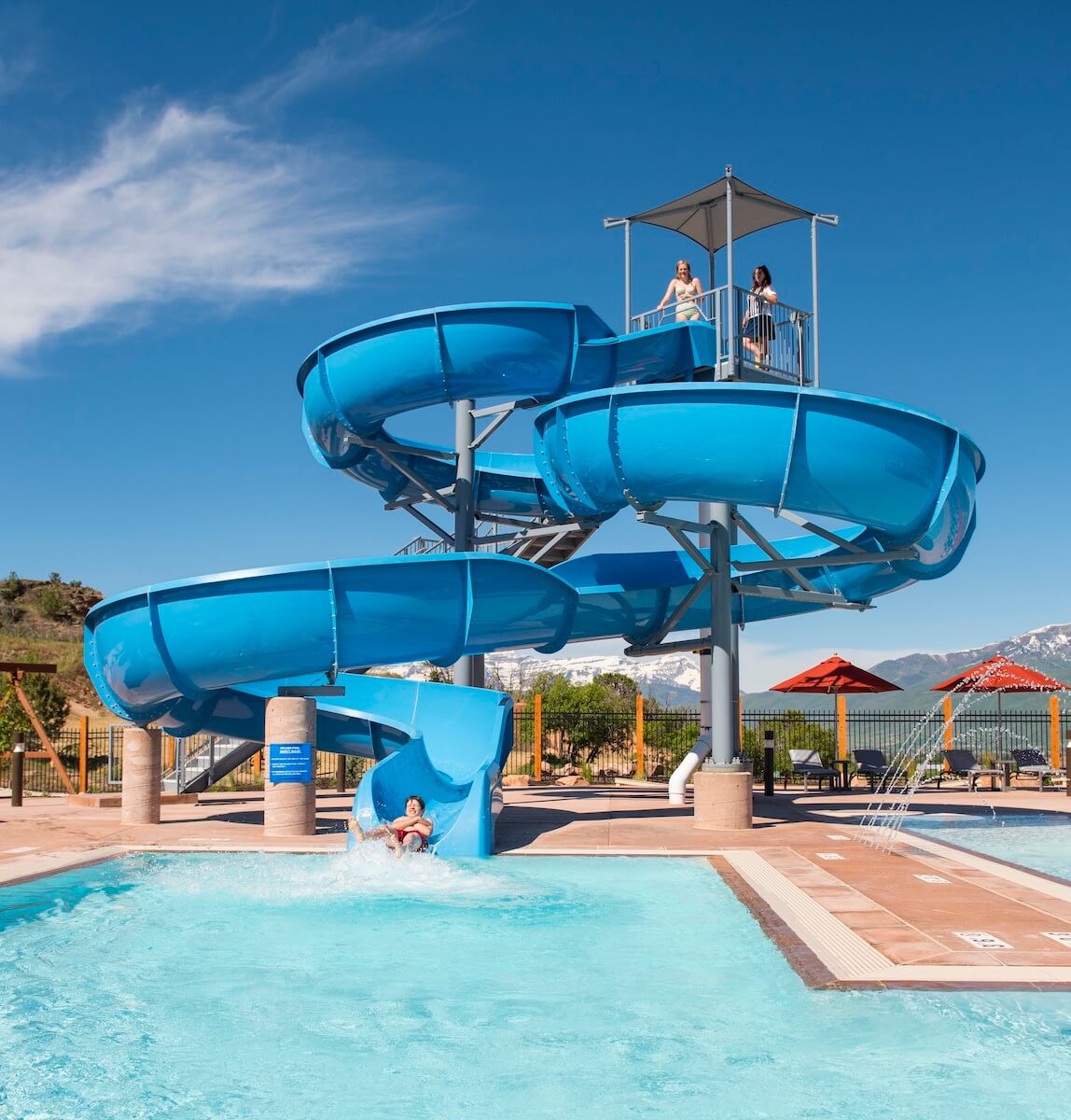 water slides